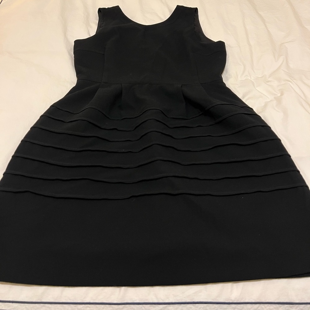 Madewell crepe sleeveless black dress